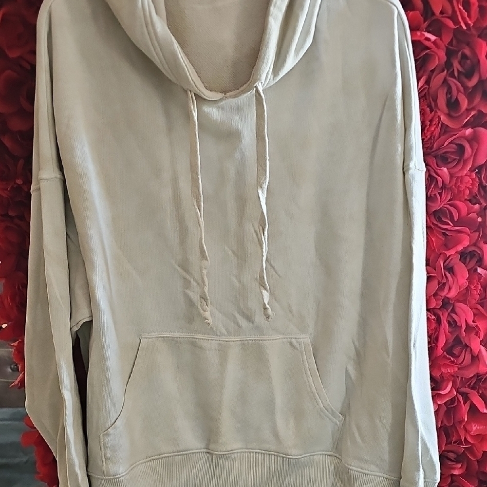 Aerie Women's Cream/Beige Tie Dye Hoodie Pullover Size Xlarge